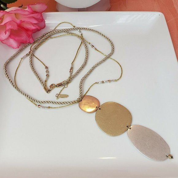 St. Thomas Gold Rope Necklace With Gold Tone Pendant - Picture 10 of 12